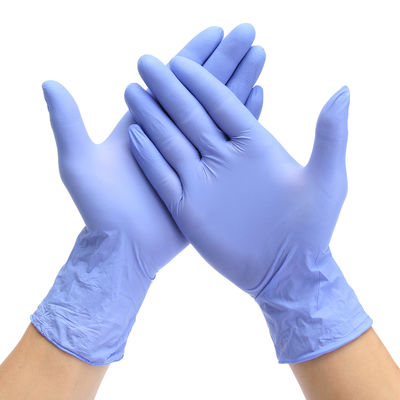 Μπλε χεριών γάντια XL νιτριλίων προσοχής μίας χρήσης μπλε με το πιάσιμο
