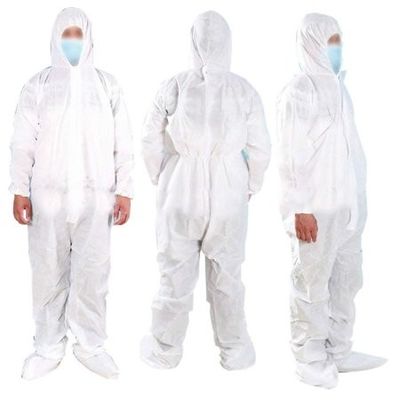 Ιατρικά πλαστικά κοστούμια προστατευτικής ενδυμασίας απομόνωσης μίας χρήσης για την προστασία