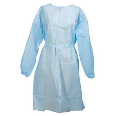 Μη υφαμένο μίας χρήσης μπλε μακρύ μανίκι εσθήτων PPE Xxl νοσοκομείων απομόνωσης Microfiber