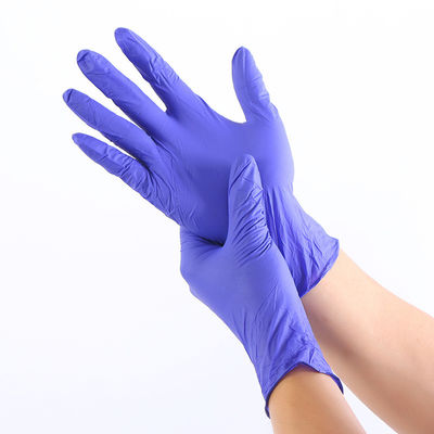 4 Mil 5mil μπλε μίας χρήσης γάντια νιτριλίων για τα ιδρωμένα χέρια